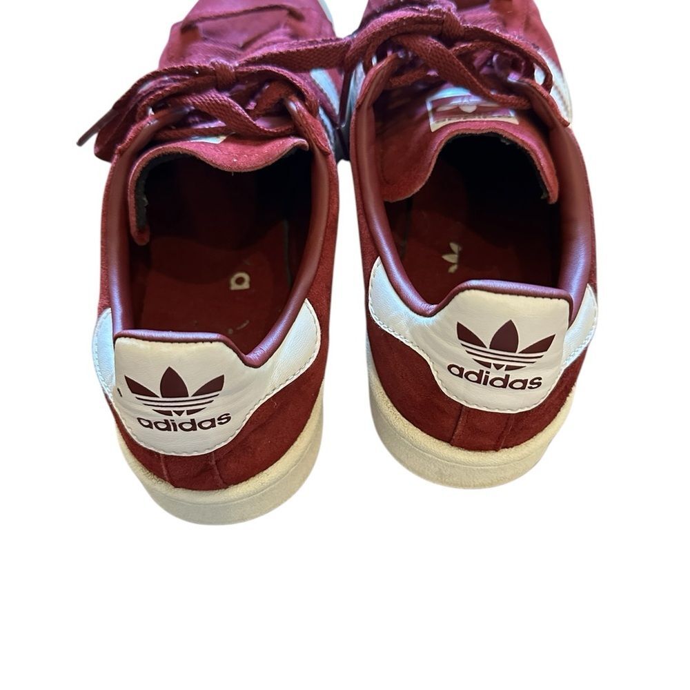 Adidas Campus Collegiate Sneakers Burgundy Red Size 9 - Picture 4 of 7
